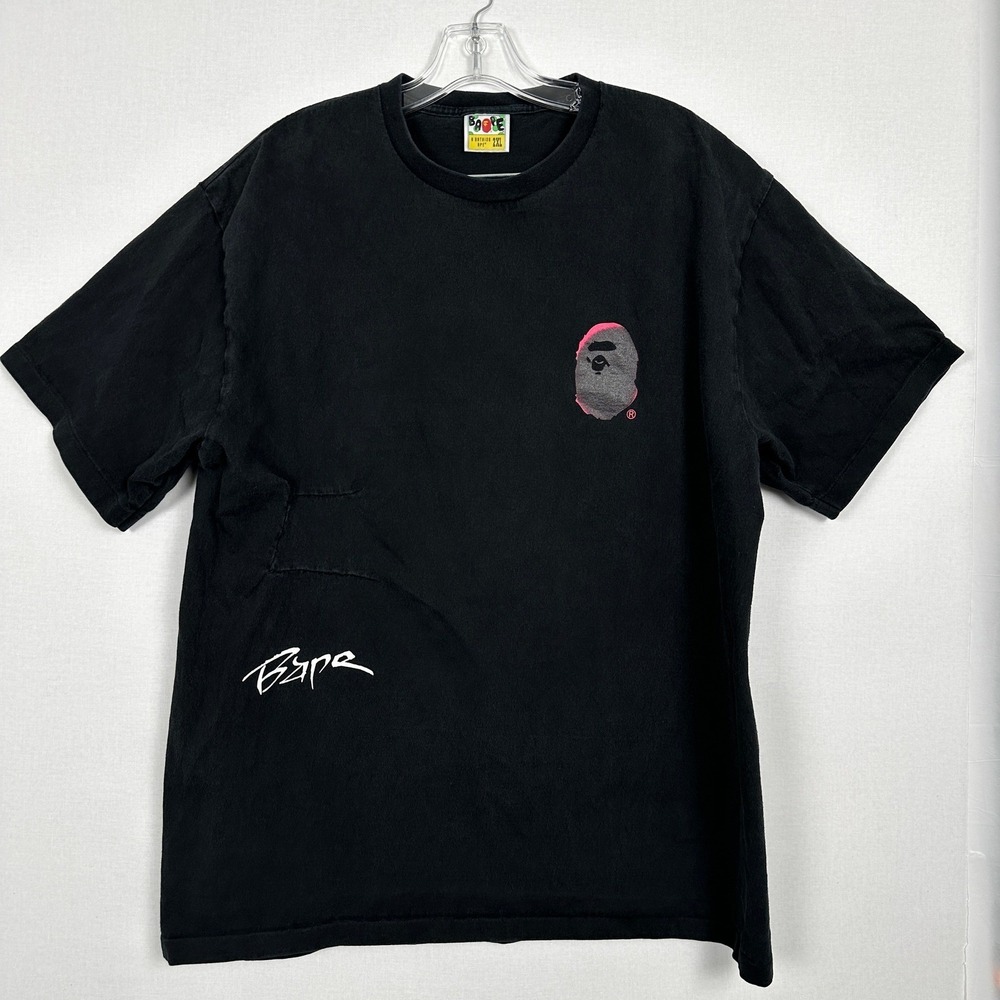 BAPE A Bathing Ape Big Ape Head Graphic Black Men's T-Shirt 2XL